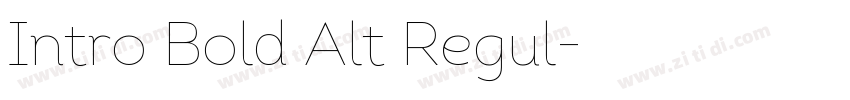 Intro Bold Alt Regul字体转换